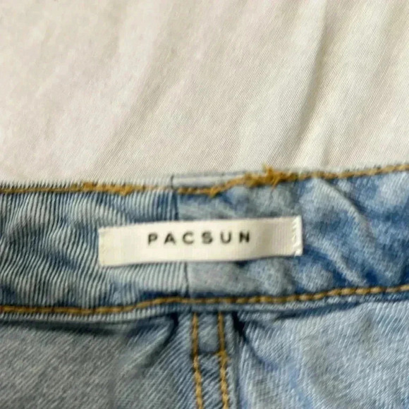 Pacsun denim mom jeans raw hem size 28 - Picture 3 of 8